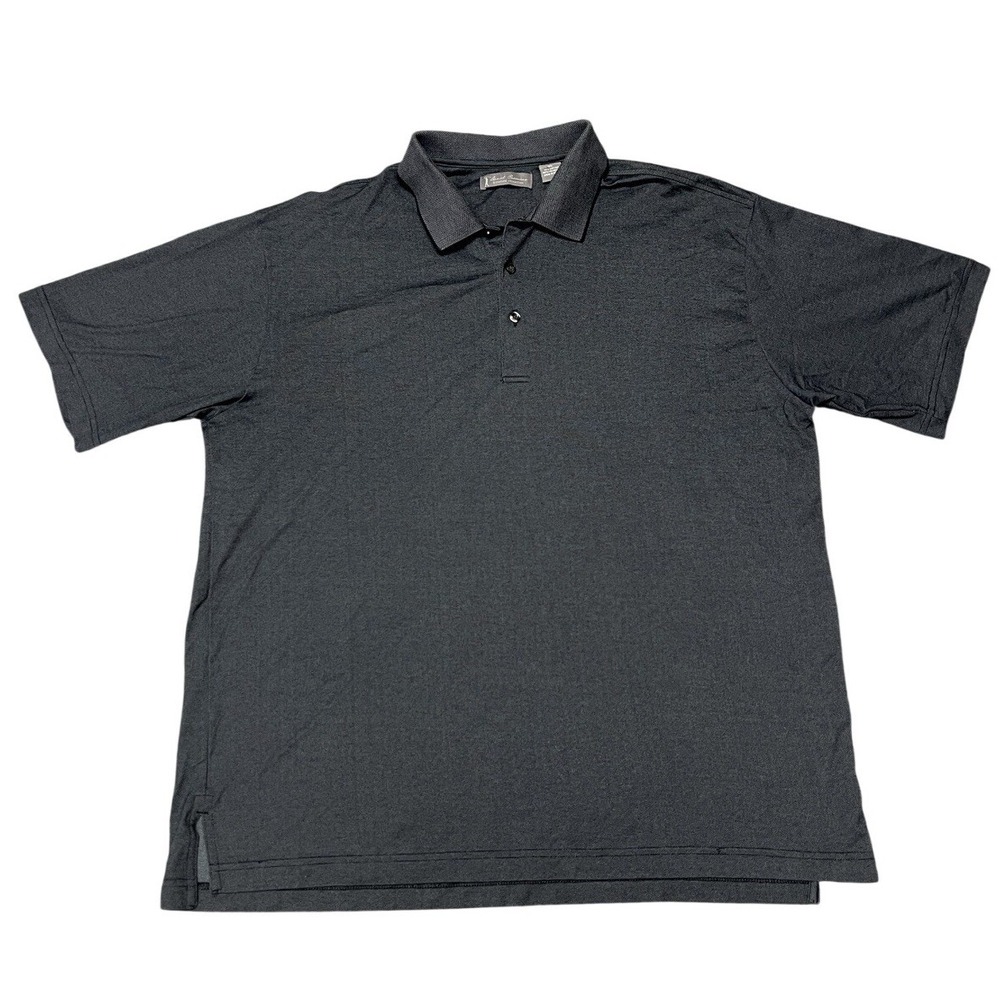 Daniel Cremieux Signature Collection Polo Shirt Mens XL Gray Short Sleeve Cotton